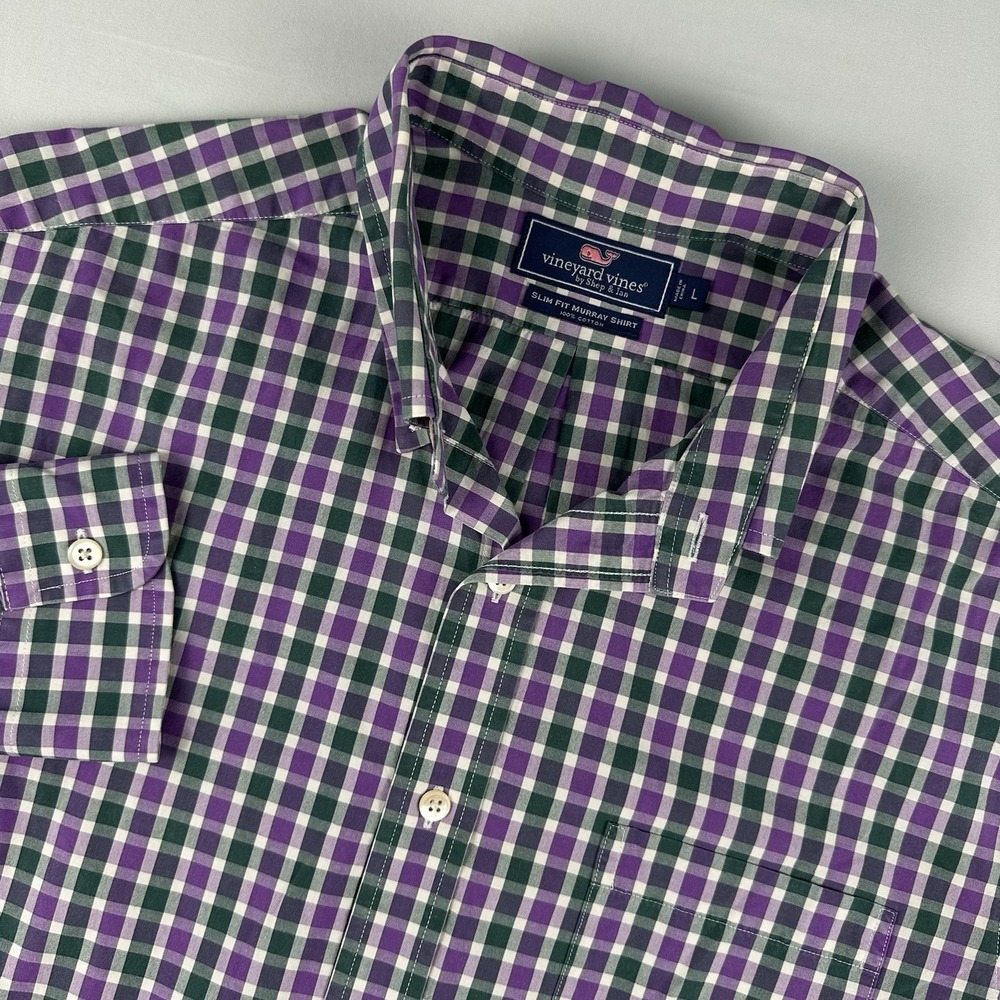 Vineyard Vines Slim Fit Murray Long Sleeve Button Shirt Men's Large Multicolor